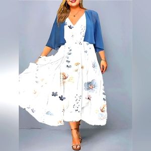 NWT 2 Piece midi swing dress 4XL